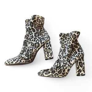 Leopard Print Ankle Boots